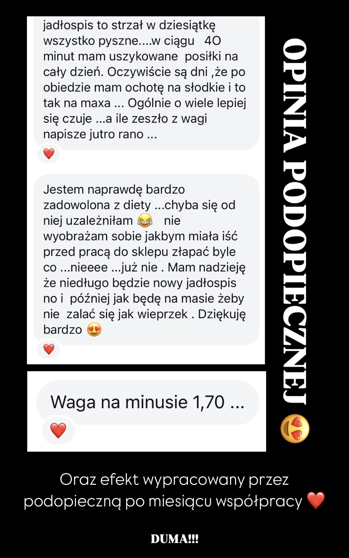 Opinia podopiecznej — część pierwsza
